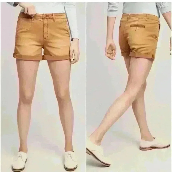 Chino by Anthropologie Khaki/Tan Relaxed Shorts-25 Relaxed - Picture 1 of 11
